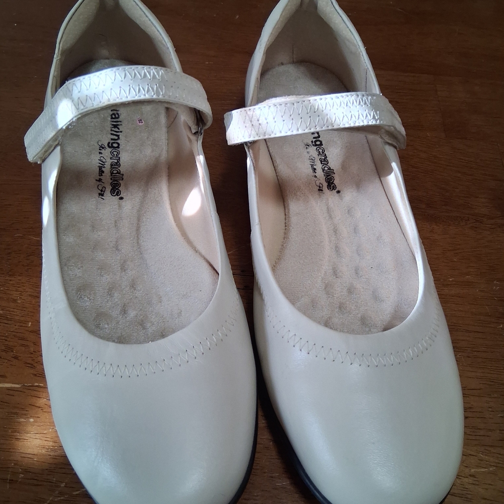 Walking Cradles Cream Mary Jane Flats